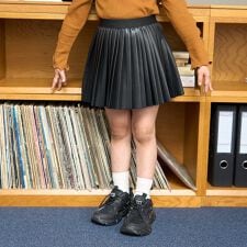 リセマイン(Lycee mine)の【やわらか合皮】プリーツスカート(インパン付き)