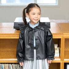 【やわらか合皮】ノーカラージャケット