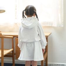 【サンリオキャラクターズ】【毛玉バイバイ裏毛】変身パーカ&フレアスカートセット