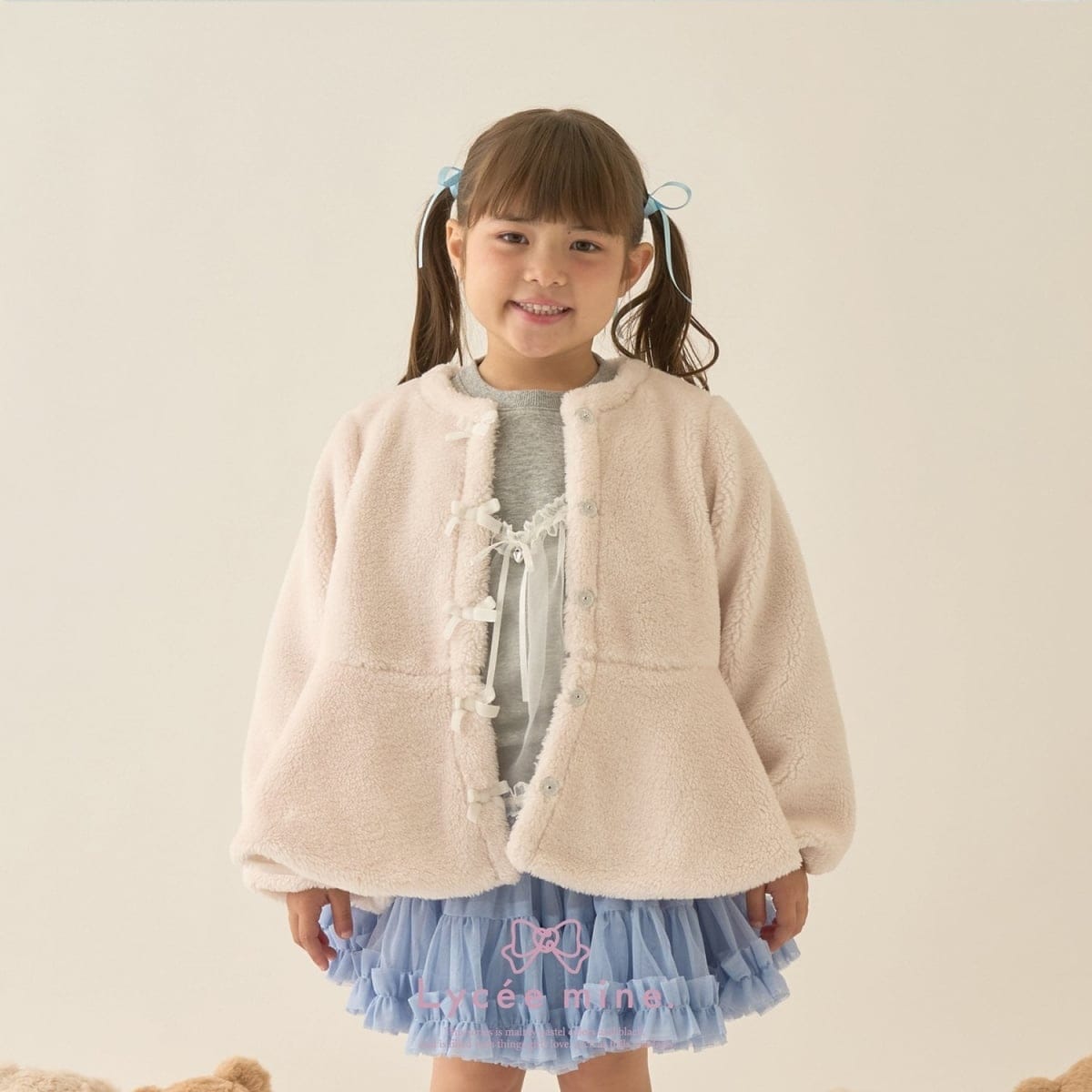 【Lycee mine バレエシリーズ】ノーカラーペプラムブルゾン