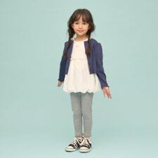 裾レースフリル9分丈レギンス