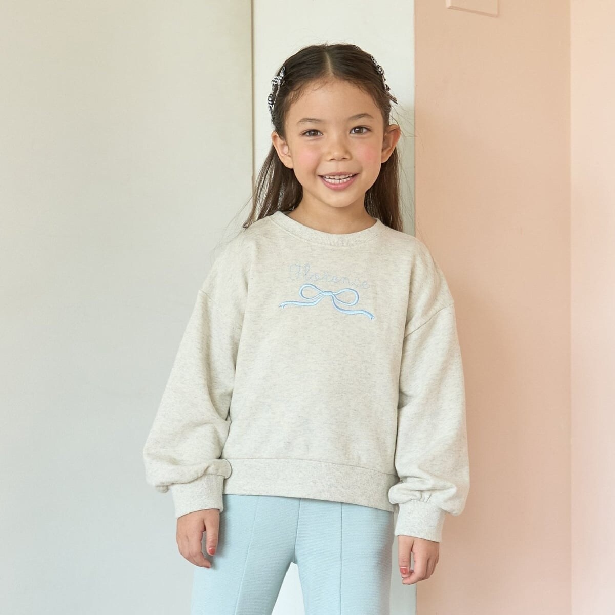 毛玉バイバイ裏毛】リボン刺しゅうスウェット | リセマイン(Lycee mine