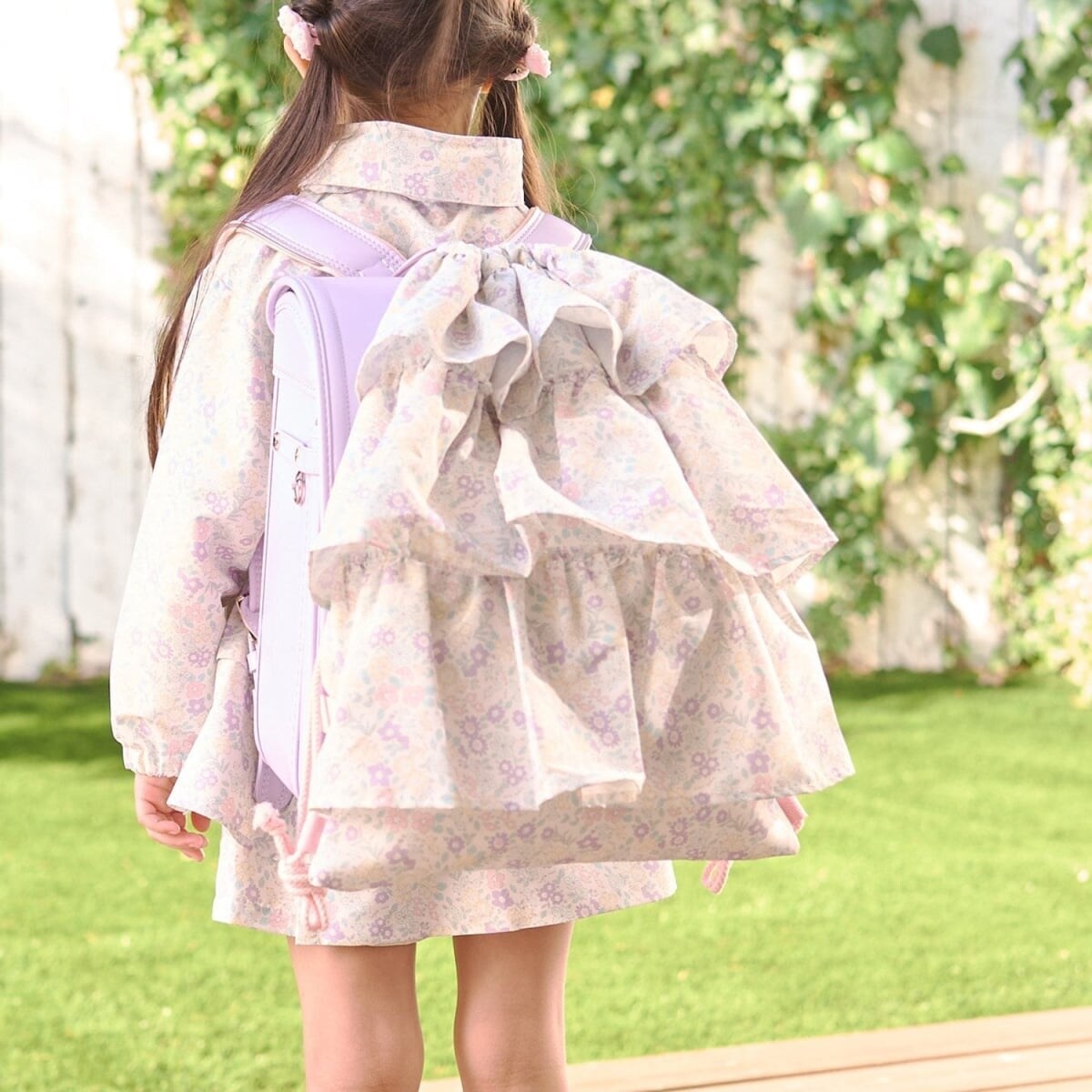 水をはじく！】【撥水・防汚・耐久・UV】フリルらくらくナップ【子供服
