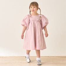 リボン刺しゅうふんわりワンピース【Lycee mineバレエシリーズ】
