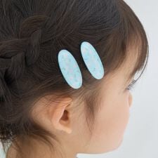 フラワー総柄ヘアクリップ(2コセット)