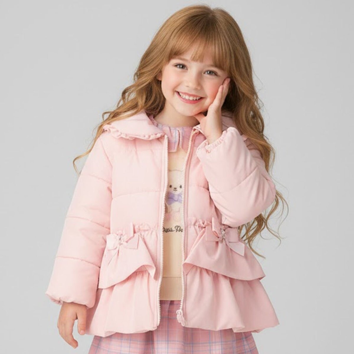 アプワイザーリッシェ 〈撥水〉ペプラムブルゾンジャケットピンク