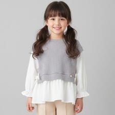 ニットベストドッキングチュニック