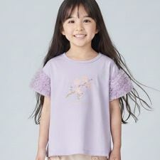 サクラ肩フリル半袖Tシャツ