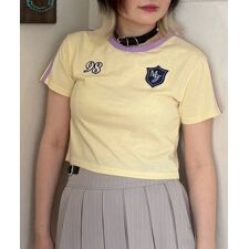 ラインコンパクト半袖Tシャツ【韓国ファッション】