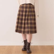 プリーツミディスカート【韓国ファッション】