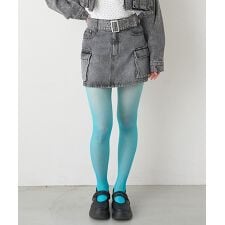 ベルトつきデニムカーゴスカート【韓国ファッション】