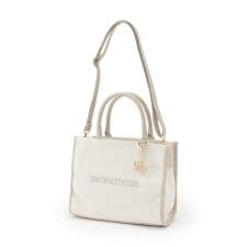 チャームつきツイードトートBAG【韓国ファッション】