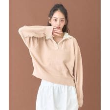 ダブルカラーニットプルオーバー【韓国ファッション】