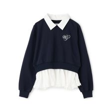 ミジェ(Mi-je)のレイヤードペプラムトレーナー【韓国ファッション】