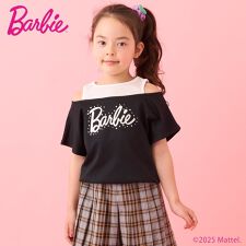 【防汚撥水】【Barbie】重ね着風Tシャツ