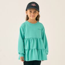 ミニ裏毛ティアードチュニック