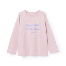【綿100%】ハート＆フラワー長袖Tシャツ