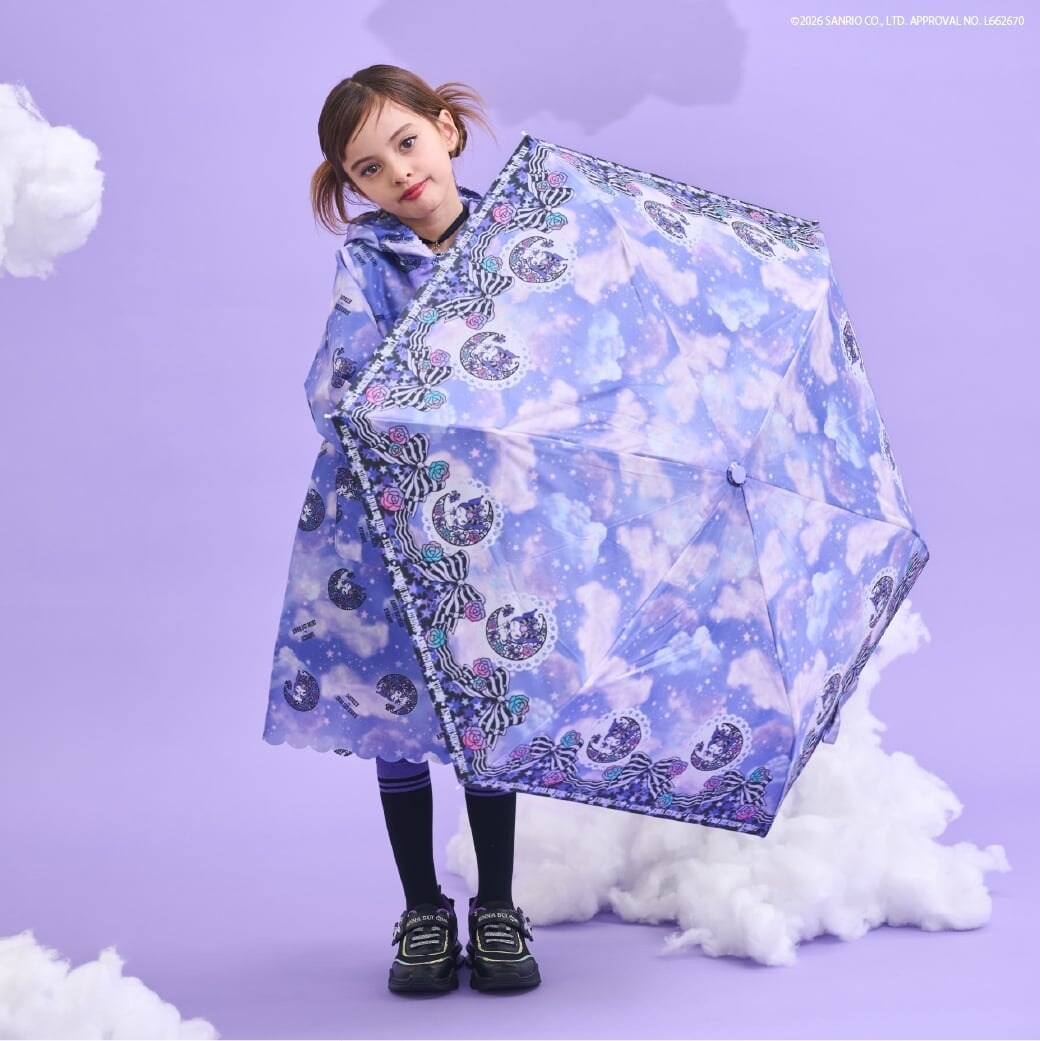 UV】【KUROMI】晴雨兼用折りたたみ傘 | アナ スイ・ミニ(ANNA SUI mini