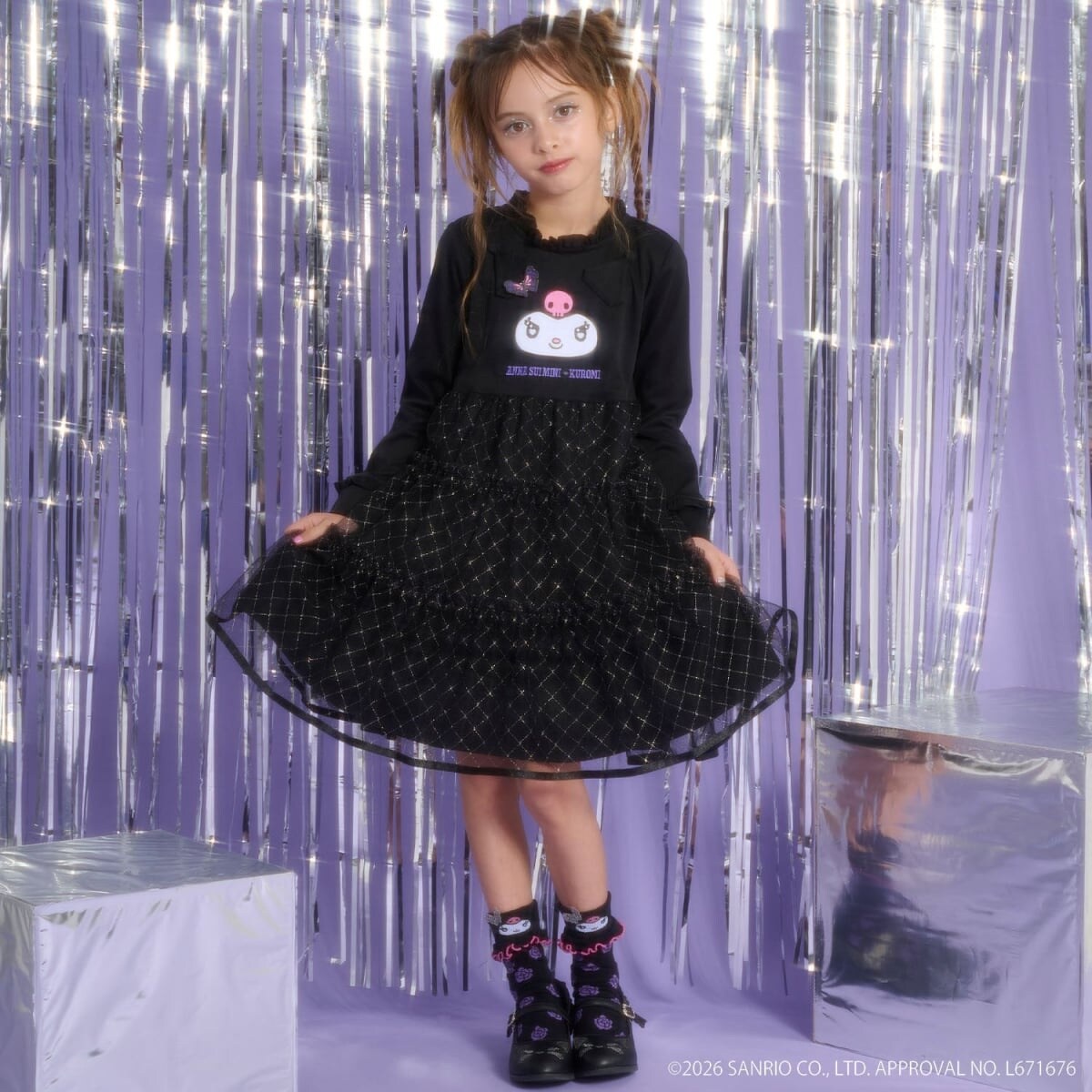 ベビー服(~95cm) ANNA SUI mini ワンピース 猫ワンピース 90
