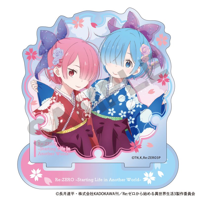 リゼロ 七夕 缶バッジ アクリルキーホルダー アクリルスタンド ラム Re:ゼロから始める異世界生活_アクリルスタンドフィギュア 七夕