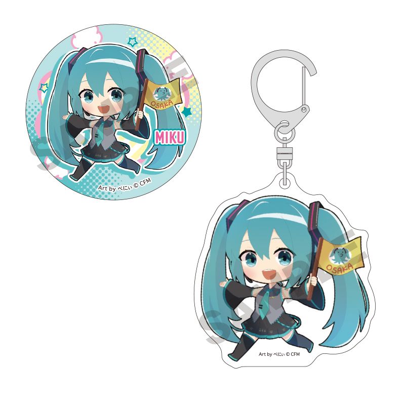 初音ミク_缶バッジ＆アクリルキーホルダーセット 初音ミク エンジョイ