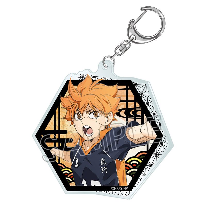 ハイキュー!!_切り絵シリーズ 箔押し和紙缶バッジ 【BOX／8個入り