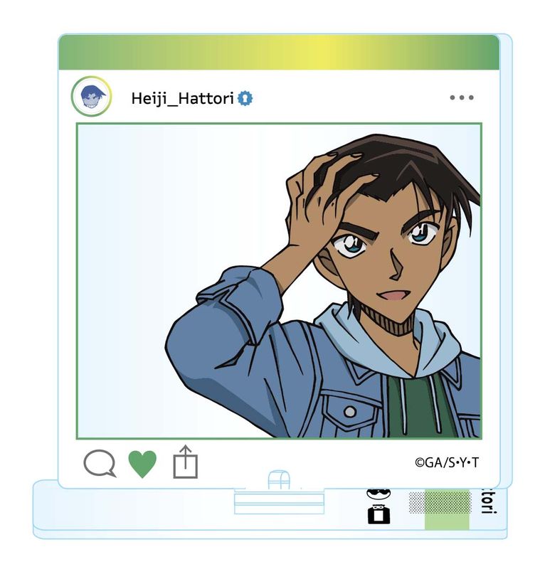 名探偵コナンアプリ 推しキャラ特典セット【服部平次】 名探偵コナン」服部平次、怪盗キッドらを新たなタッチでデザイン