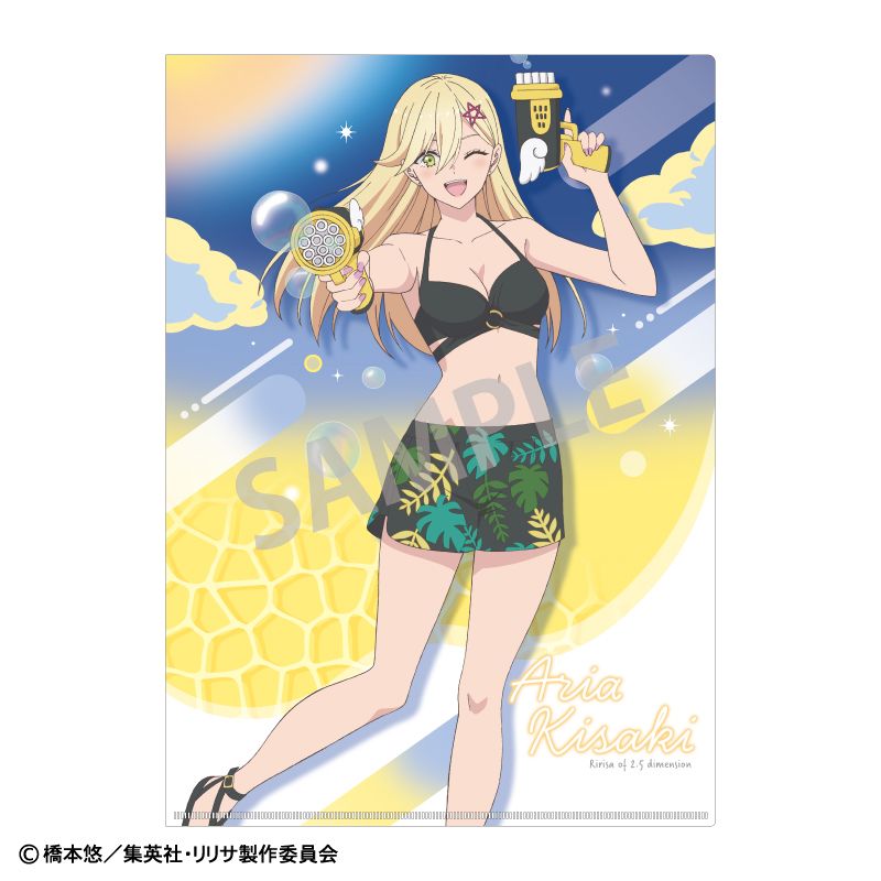 2.5次元の誘惑_A4シングルクリアファイル 橘美花莉/水着×バブルガン