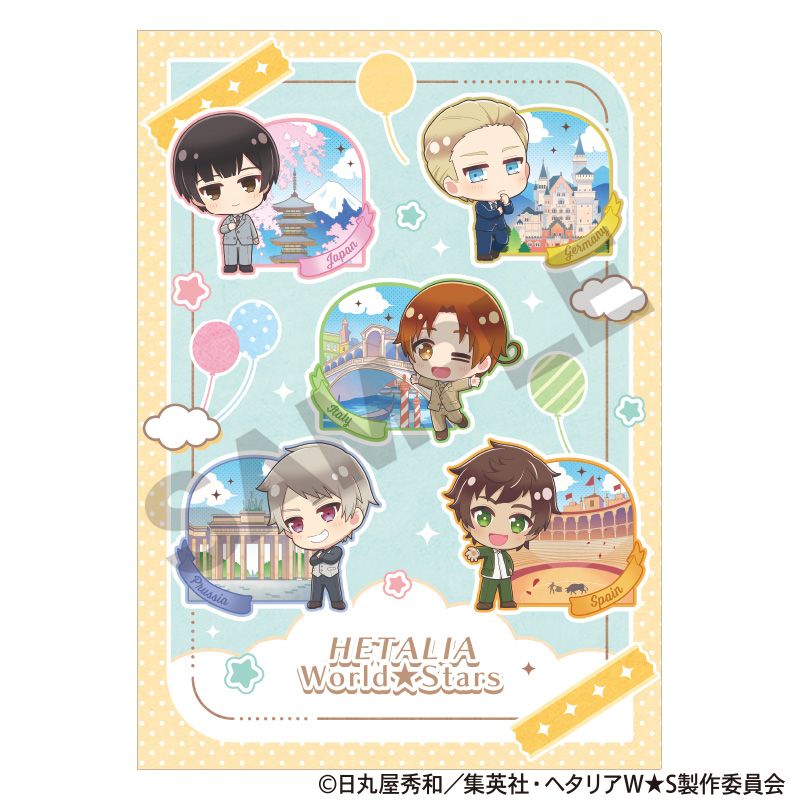 ヘタリア World☆Stars シングルクリアファイル ピンク 食べ歩き