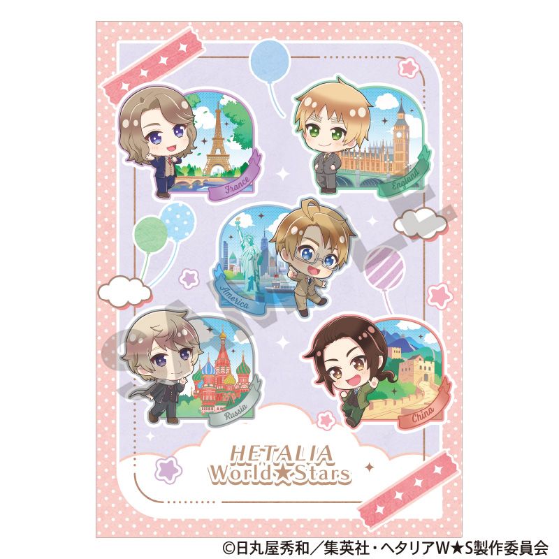 ヘタリア World☆Stars シングルクリアファイル ピンク 食べ歩き