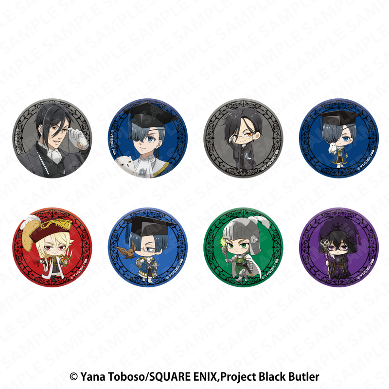 黒執事 -寄宿学校編-_キラキラ缶バッジ 【コンプリートBOX/8個