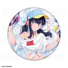 グリッドマン ユニバース_76mm缶バッジ 宝多六花 シャボンStyle