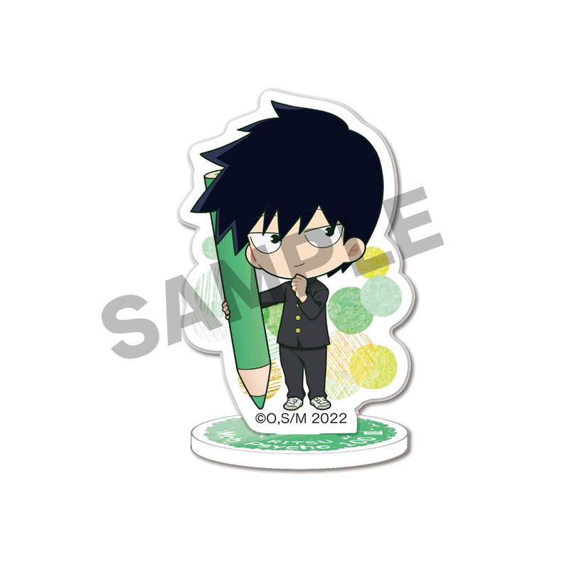 モブサイコ100 サイバーパンクver】アクリルキーホルダー8点と缶