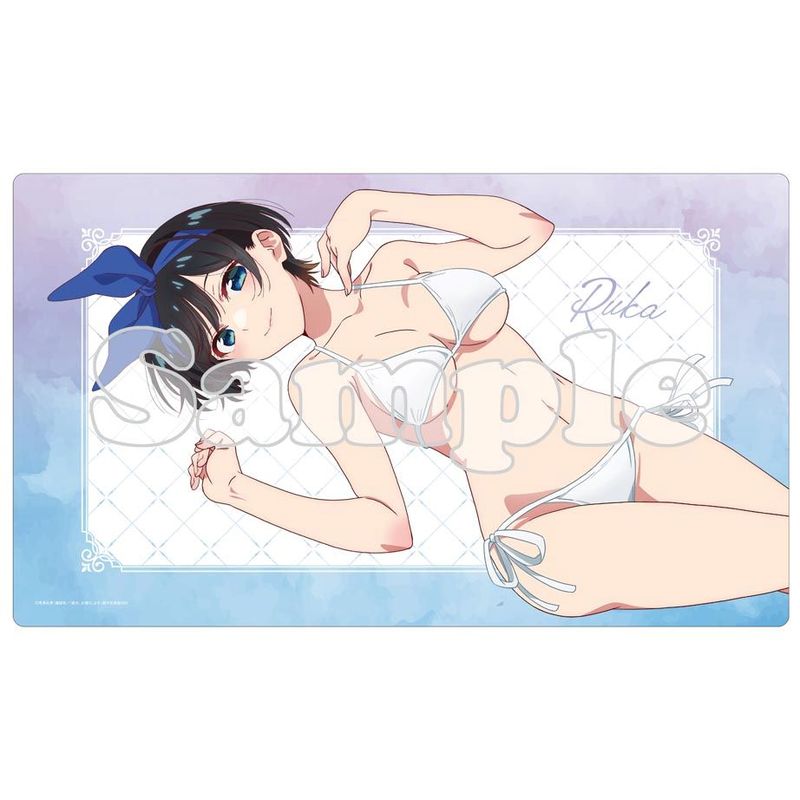 かのかり　更科瑠夏　クッションカバー ラバーマット　ゴシック風デート服 かのかり 更科瑠夏 クッションカバー ラバーマット ゴシック風