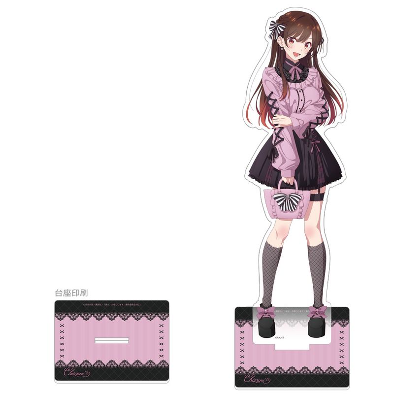 最終　彼女お借りします　水原千鶴　アクスタ/タペストリー　ゴシック風デート服 彼女、お借りします_描き下ろし特大アクリルスタンド（水原千鶴