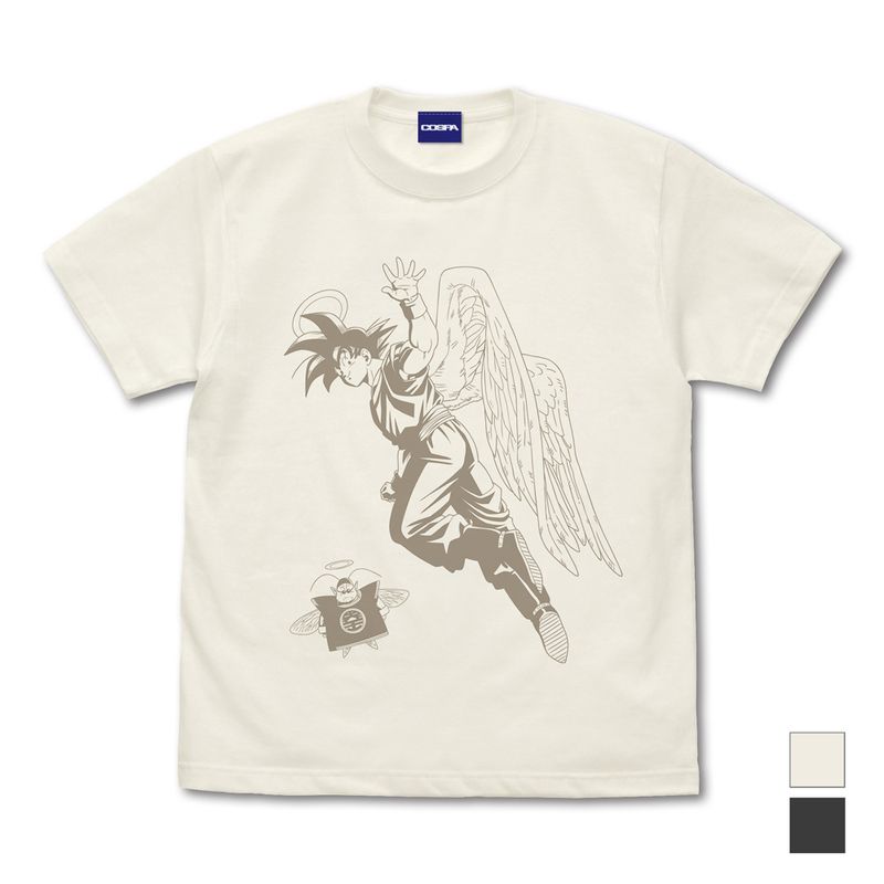 ドラゴンボールZ_S_孫悟空(天使)と界王 Tシャツ/VANILLA WHITE