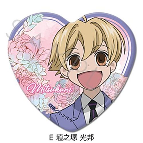 6.桜蘭高校ホスト部 旅 グラフアート 埴之塚光邦 缶バッジ 桜蘭高校ホスト部_ハート缶バッジ E 埴之塚光邦 | colleize | マルイ