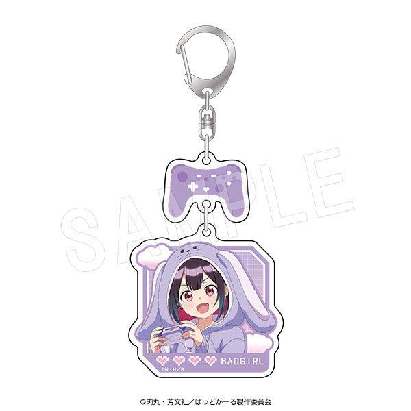 ばっどがーる_アクリルキーホルダー アニマルルームウェアVer. 優谷優