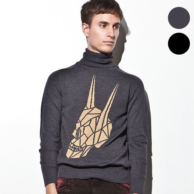 トムレベル（TOMREBL）/TOM REBL グラフィックハイネックニット TOM REBL グラフィックハイネックニット | トムレベル(TOMREBL