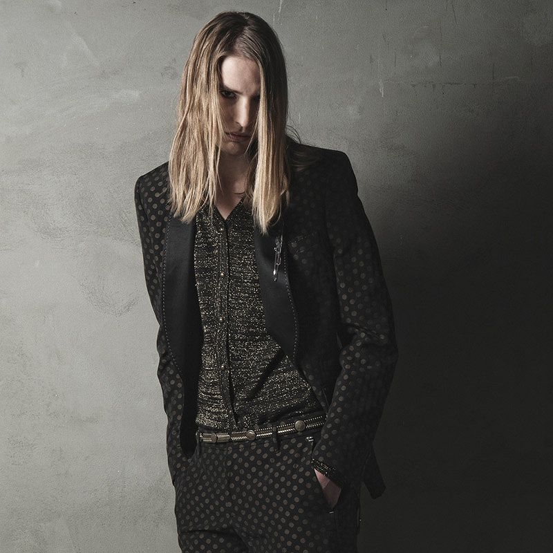 TOM REBL black gold WASHED VELVET Tops | トムレベル(TOMREBL