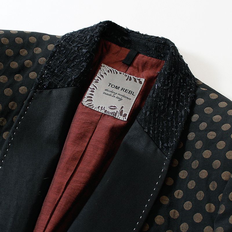 TOM REBL black gold WASHED VELVET Tops | トムレベル(TOMREBL