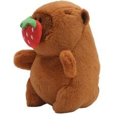 クリアストーン(clearstone)のカピバラ ぬいぐるみ チャビマル タウルス イチゴ 13cm ブラウン 動作付き