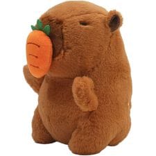 クリアストーン(clearstone)のカピバラ ぬいぐるみ チャビマル ジェミニ ニンジン 13cm ブラウン 動作付き