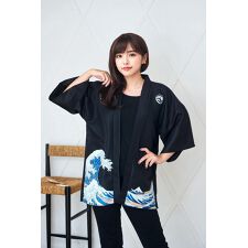 クリアストーン(clearstone)の【ハロウィン】コスプレ ハッピ 北斎浮世絵 ユニセックス ネイビー