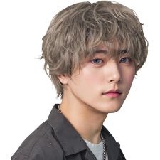 クリアストーン(clearstone)の【ハロウィン】コスプレ ウィッグ メンズ ニュアンスパーマ アッシュ ベージュ