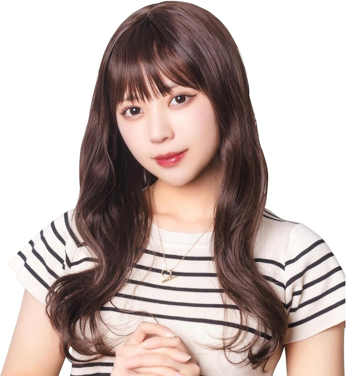 [�}���C]�y�n���E�B���z�R�X�v�� �E�B�b�O ���f�B�[�X �E�F�[�u �����O �V���R�� �u���E��/�N���A�X�g�[���iclearstone�j �u���E��