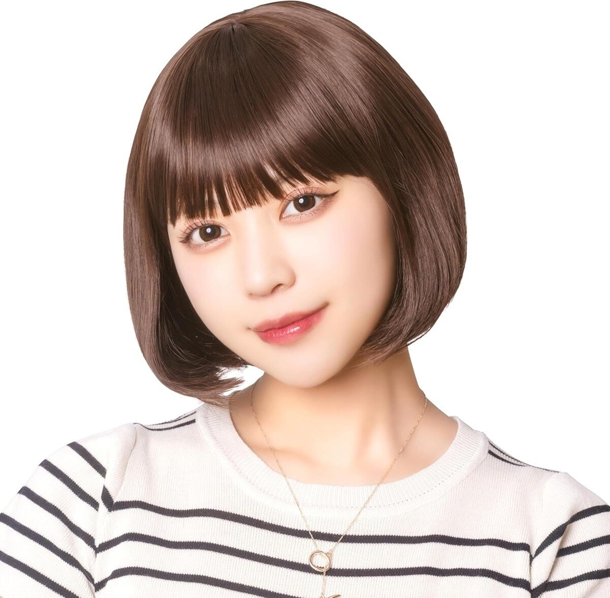 [�}���C]�y�n���E�B���z�R�X�v�� �E�B�b�O ���f�B�[�X �ς��� �{�u �V���R�� �u���E��/�N���A�X�g�[���iclearstone�j �u���E��