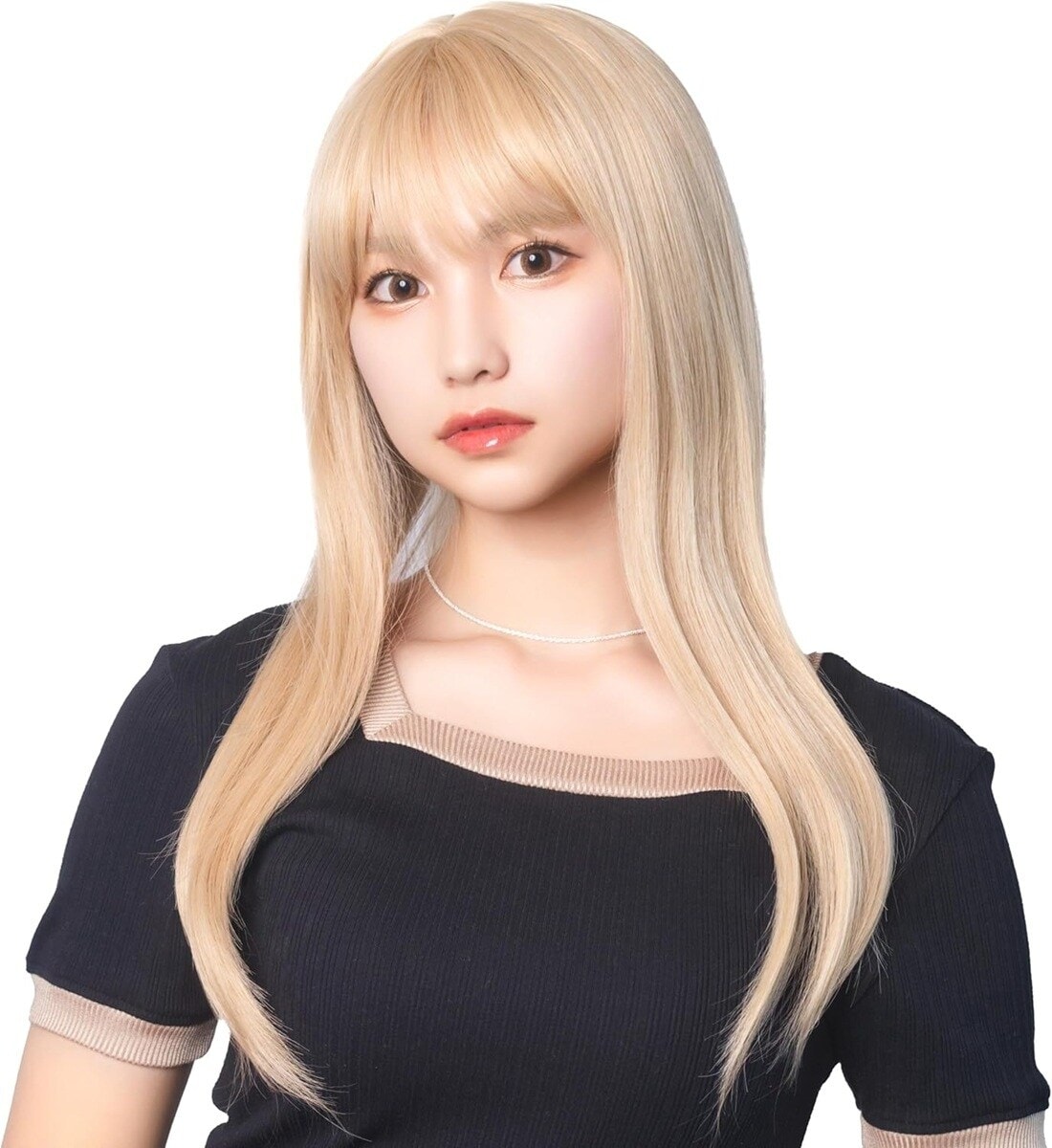 [�}���C]�y�n���E�B���z�R�X�v�� �E�B�b�O ���f�B�[�X �X�g���[�g �����O �~���N �S�[���h/�N���A�X�g�[���iclearstone�j �S�[���h