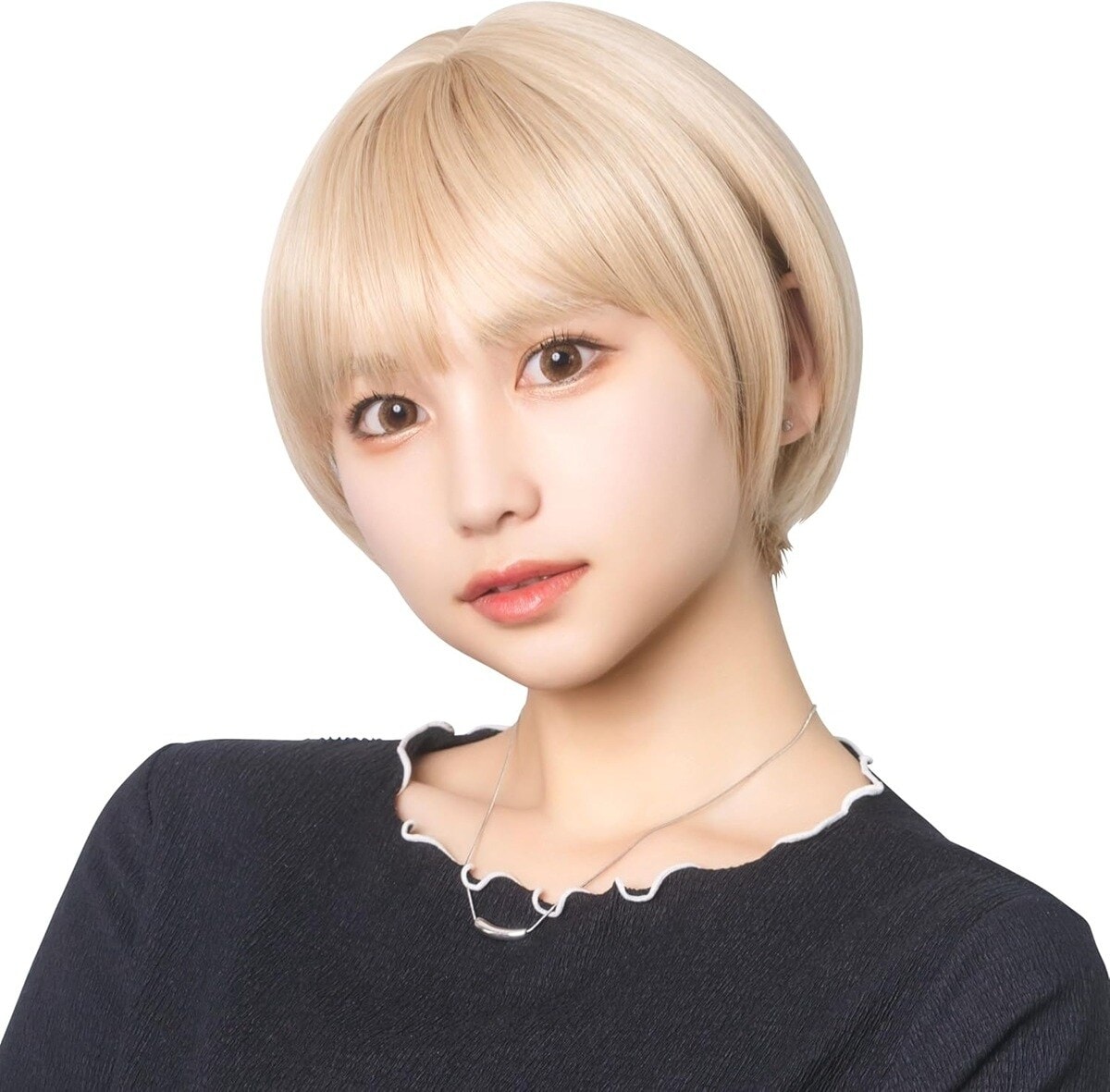 [�}���C]�y�n���E�B���z�R�X�v�� �E�B�b�O ���f�B�[�X �}�j�b�V�� �V���[�g �~���N �S�[���h/�N���A�X�g�[���iclearstone�j �S�[���h