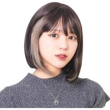 クリアストーン(clearstone)の【ハロウィン】コスプレ ウィッグ レディース シフォン ボブ ポイントアッシュ ブラウニー ブラック